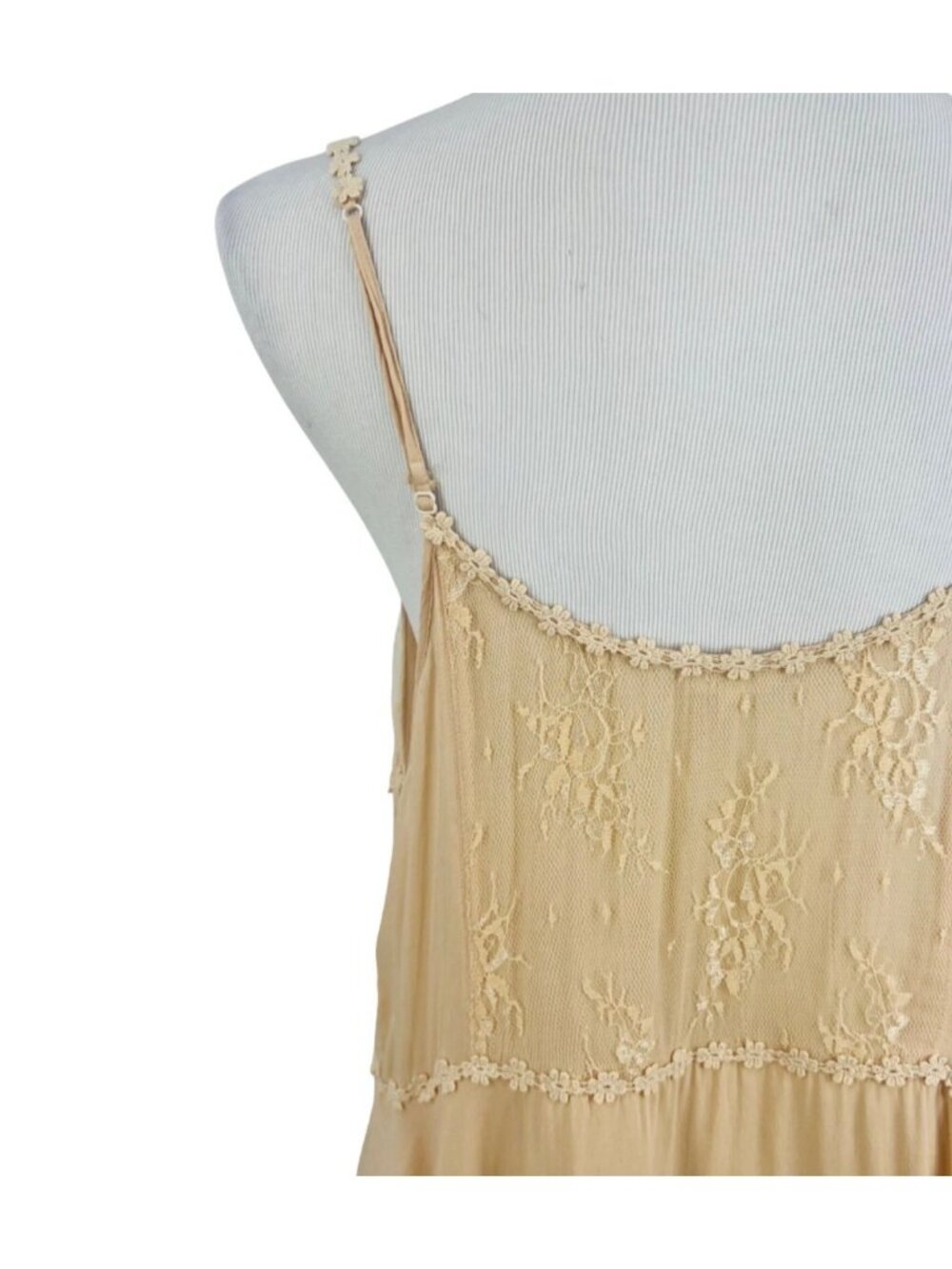 RARE Free People Pieced Together Mini Slip Dress L | Boho Grunge Fairycore Indie - Picture 10 of 17